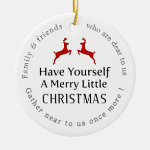 Heb je zelf een prettige kerstrendiertje cl keramisch ornament