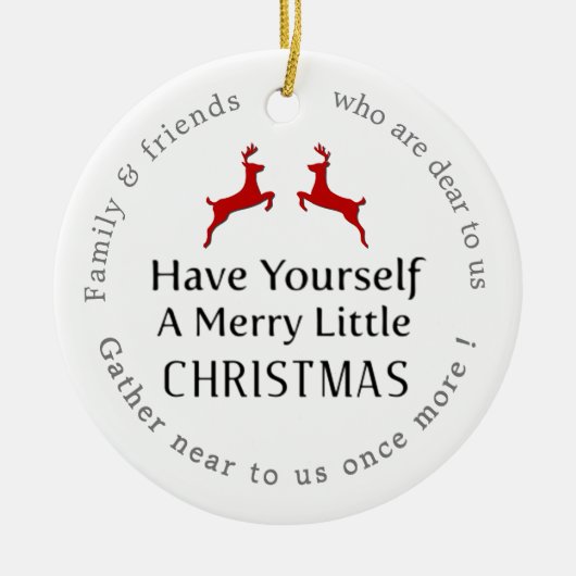 Heb je zelf een prettige kerstrendiertje cl keramisch ornament (Voorkant)