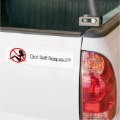 Heb je zelfrespect? bumpersticker (Op Truck)