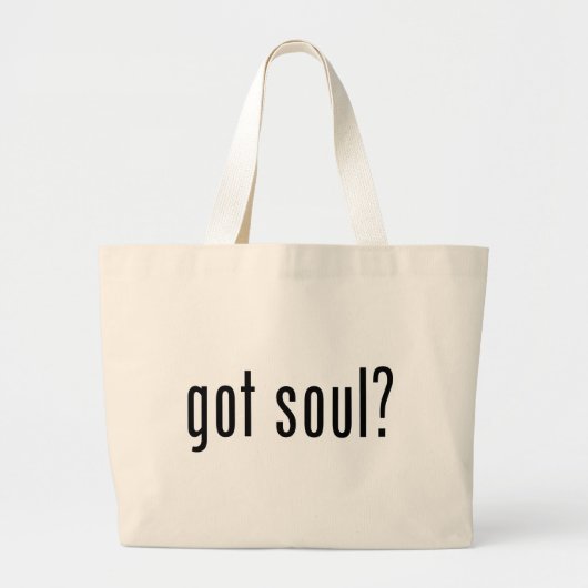 Heb je ziel? grote tote bag (Voorkant)