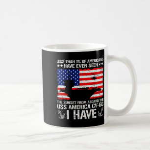 Heb je zonsondergang gezien vanaf USS America CV-6 Koffiemok