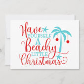Heb jezelf een beachy kerst feestdagenkaart (Voorkant)