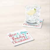 Heb jezelf een beachy kerst kartonnen onderzetters (Insitu)