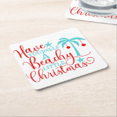Heb jezelf een beachy kerst kartonnen onderzetters (Schuin)