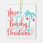 Heb jezelf een beachy kerst keramisch ornament (Links)