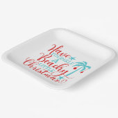 Heb jezelf een beachy kerst papieren bordje (Gebogen)