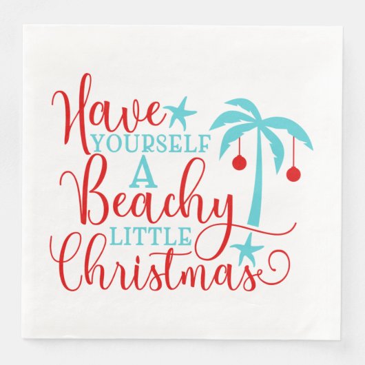 Heb jezelf een beachy kerst servet (Voorkant)