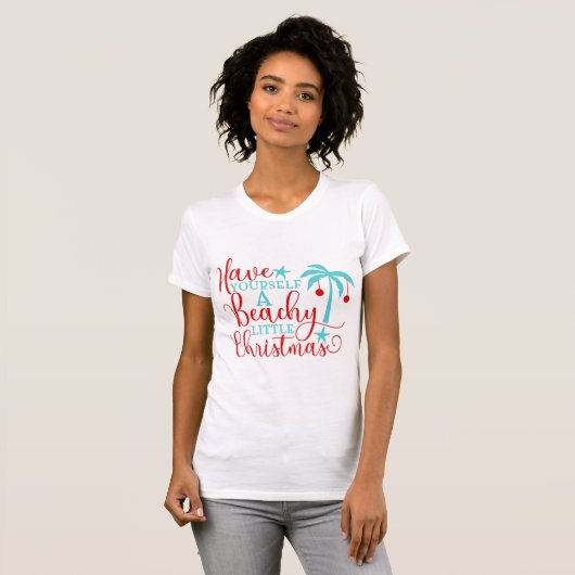 Heb jezelf een beachy kerst t-shirt (Voorkant volledig)