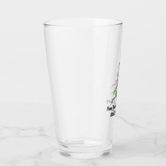 Heb jezelf een eng kerstfeest! glas (Rechts)