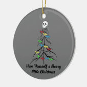 Heb jezelf een eng kerstfeest! keramisch ornament (Links)