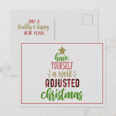 Heb jezelf een goed aangepast kerstfeest briefkaart (Voorkant / Achterkant)