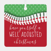 Heb jezelf een goed aangepaste kerstbeker metalen ornament (Voorkant)