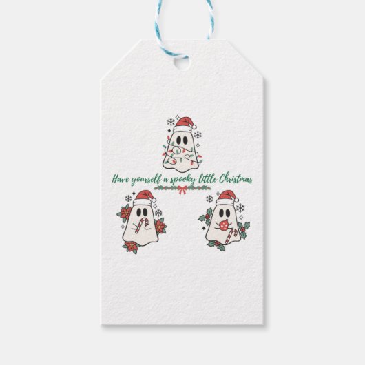 Heb jezelf een griezelig klein kerstfeest cadeaulabel (Voorkant)