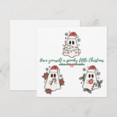 Heb jezelf een griezelig klein kerstfeest feestdagenkaart (Voorkant / Achterkant)