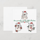 Heb jezelf een griezelig klein kerstfeest kaart (Voorkant / Achterkant)