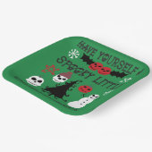 Heb jezelf een griezelig klein kerstfeest papieren bordje (Gebogen)