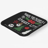 Heb jezelf een griezelig klein kerstfeest papieren bordje (Gebogen)