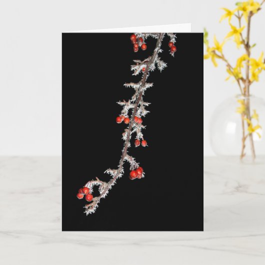 Heb jezelf een kerstmis met Berry Kaart (Gele Bloem)