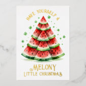 Heb jezelf een melodie kleine kerst folie feestdagenkaart (Voorkant)