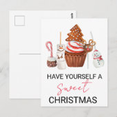 Heb jezelf een mooie kerstbehandeling briefkaart (Voorkant / Achterkant)