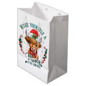 Heb jezelf een mooie kleine kerst Schattigee Koe Medium Cadeauzakje (Voorkant Gekanteld)