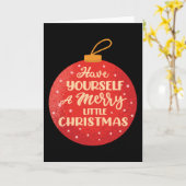 Heb jezelf een prettig kerstfeest, een kerstbal kaart (Gele Bloem)