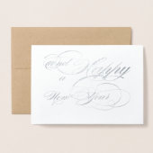 Heb jezelf een prettig kerstgoud of folie kaarten (Met envelop)