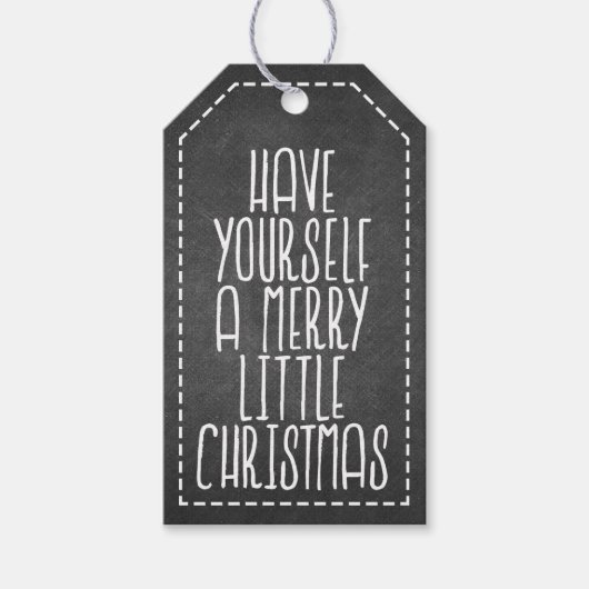 Heb jezelf een prettig kerstkerstbord cadeaulabel (Voorkant)