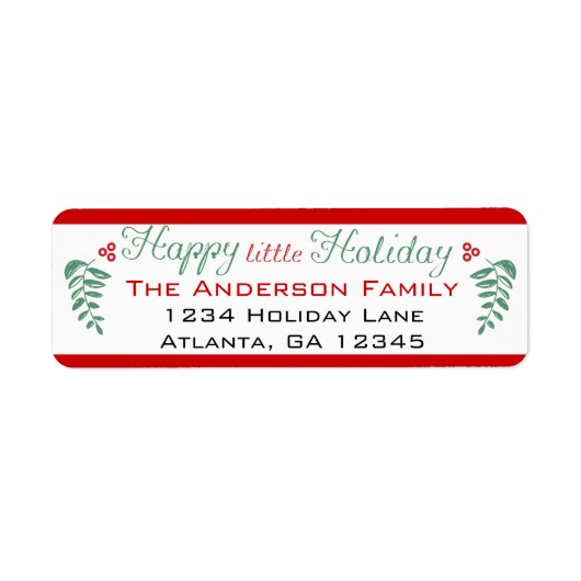 Heb jezelf een prettige feestdag etiket (Voorkant)