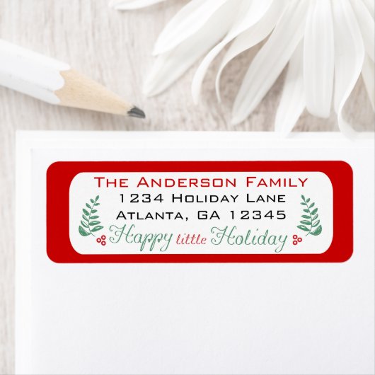 Heb jezelf een prettige feestdag etiket (Insitu)