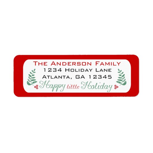 Heb jezelf een prettige feestdag etiket (Voorkant)