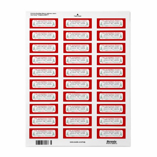 Heb jezelf een prettige feestdag etiket (Full Sheet)