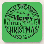 Heb jezelf een prettige kerst bier onderzetter (Voorkant)