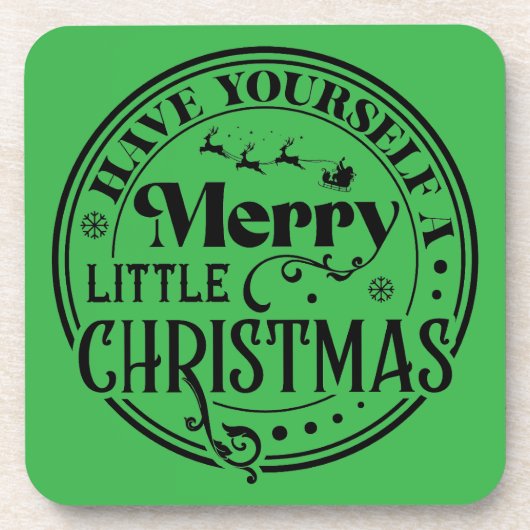 Heb jezelf een prettige kerst bier onderzetter (Voorkant)