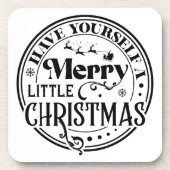 Heb jezelf een prettige kerst bier onderzetter (Voorkant)