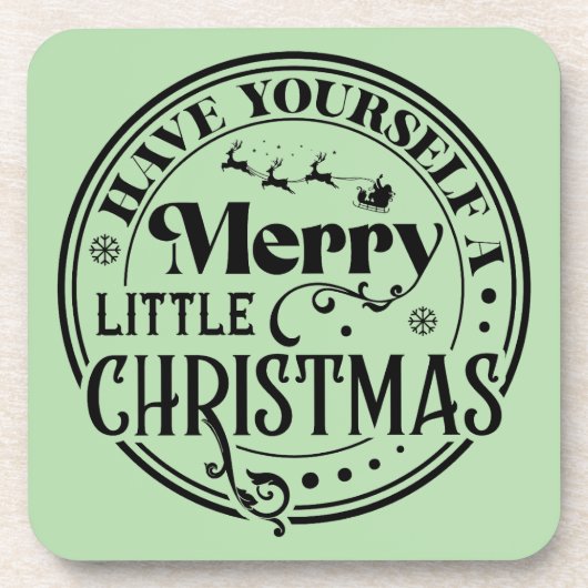 Heb jezelf een prettige kerst bier onderzetter (Voorkant)