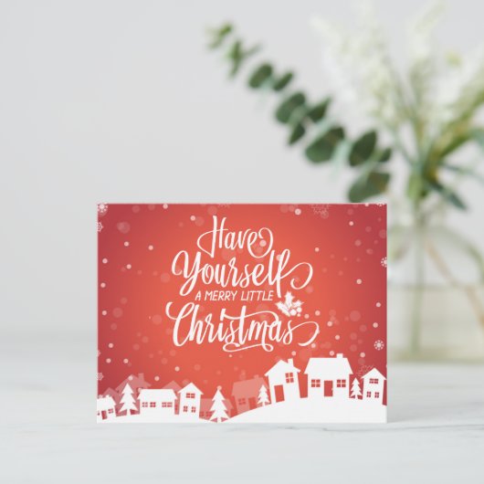 Heb jezelf een prettige kerst | BRIEFKAART (Staand voorkant)