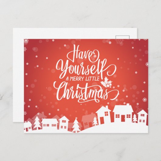 Heb jezelf een prettige kerst | BRIEFKAART (Voorkant / Achterkant)