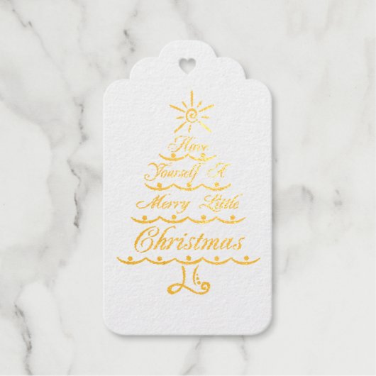 Heb jezelf een prettige kerst cadeaulabels (Voorkant)