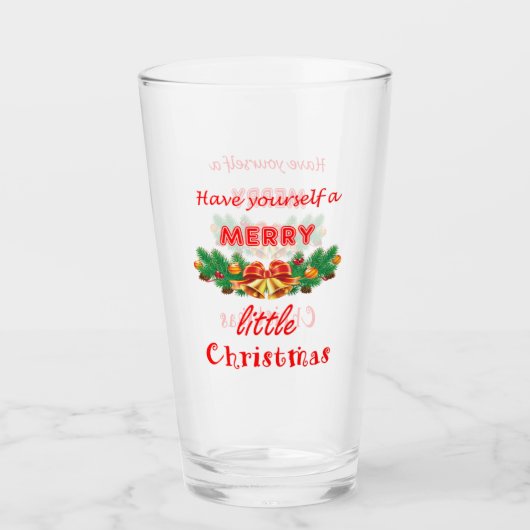 Heb jezelf een prettige kerst glas (Voorkant)