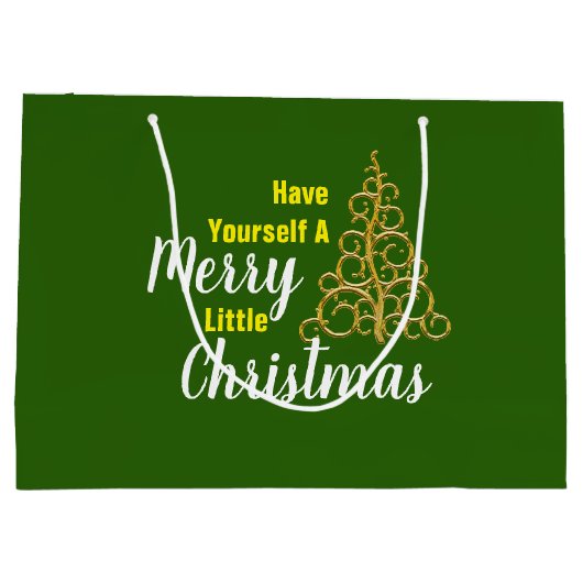 Heb jezelf een prettige kerst groot cadeauzakje (Achterkant)