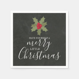 Heb jezelf een prettige kerst Holly Servet