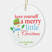 Heb jezelf een prettige kerst keramisch ornament (Links)