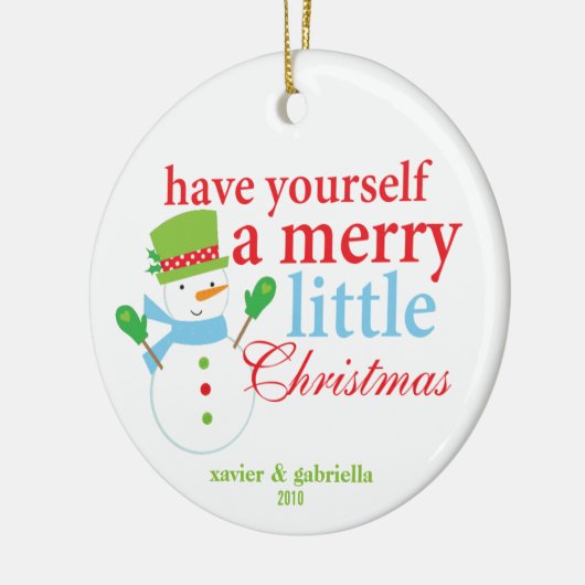 Heb jezelf een prettige kerst keramisch ornament (Links)