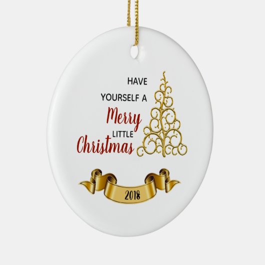 Heb jezelf een prettige kerst keramisch ornament (Rechts)