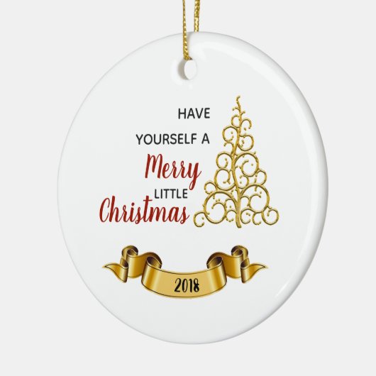 Heb jezelf een prettige kerst keramisch ornament (Links)