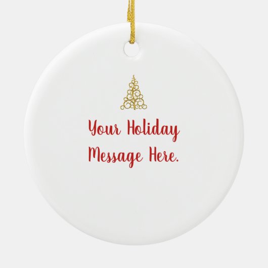 Heb jezelf een prettige kerst keramisch ornament (Achterkant)