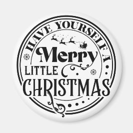 Heb jezelf een prettige kerst magneet