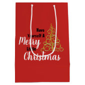 Heb jezelf een prettige kerst medium cadeauzakje (Achterkant)
