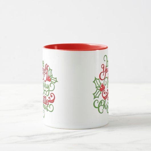 Heb jezelf een prettige kerst mok (Midden)